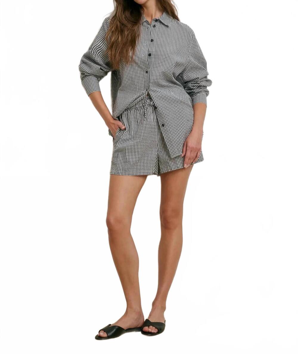 NEW FAVORITE DAUGHTER slip it on shorts in navy/white